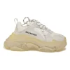 White leather and rubber Triple S chunky low-top sneakers