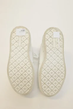 White leather and rubber One Stud XL low-top flatform wedge sneakers