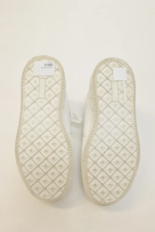 White leather and rubber One Stud XL low-top flatform wedge sneakers