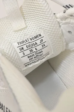 White leather and rubber Triple S chunky low-top sneakers