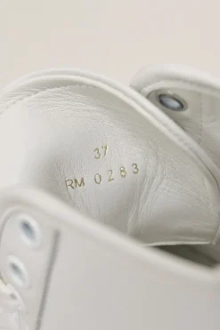 White leather and rubber AS-02 mid-low Alan lace-up sneakers