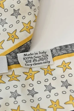 White printed silk twill L'Étoile Tarot Mitzah scarf