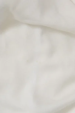 White viscose spread notch collar flounce sleeve shirt and pull-on trouser pyjama set