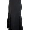 Wool structured maxi skirt
