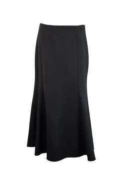 Wool structured maxi skirt