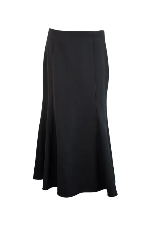 Wool structured maxi skirt