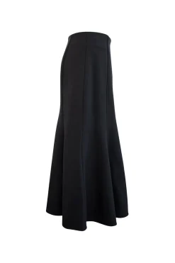 Wool structured maxi skirt