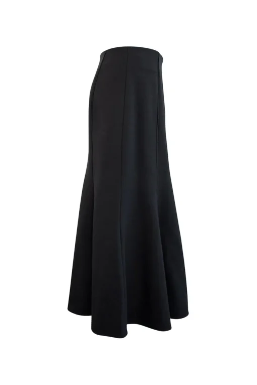 Wool structured maxi skirt