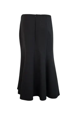 Wool structured maxi skirt