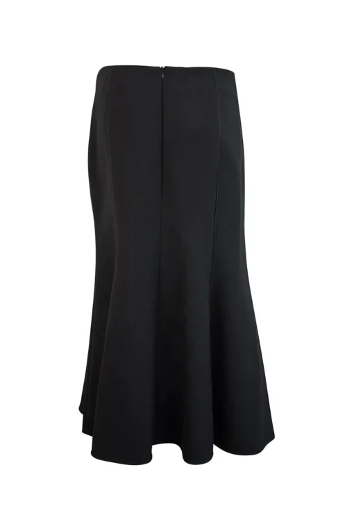 Wool structured maxi skirt