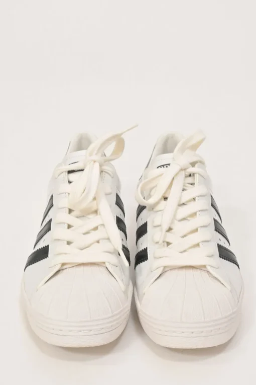 x Adidas white leather Superstar low-top sneakers