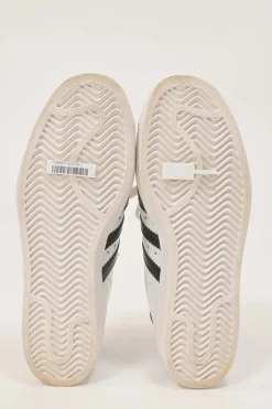 x Adidas white leather Superstar low-top sneakers