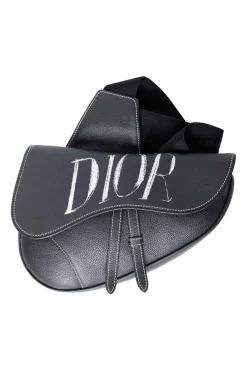 x Alex Foxton 2020 black leather saddle bag