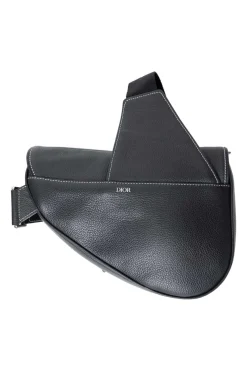 x Alex Foxton 2020 black leather saddle bag