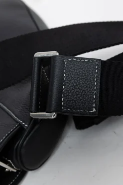 x Alex Foxton 2020 black leather saddle bag