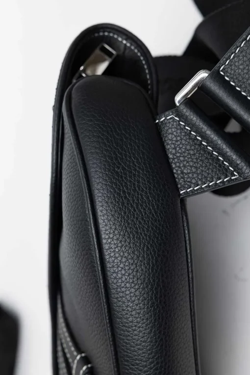 x Alex Foxton 2020 black leather saddle bag