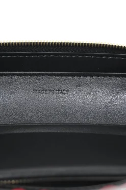 x Anneli Sanaye Henriksson black lip and eye print leather Telepathic Love solo pouch