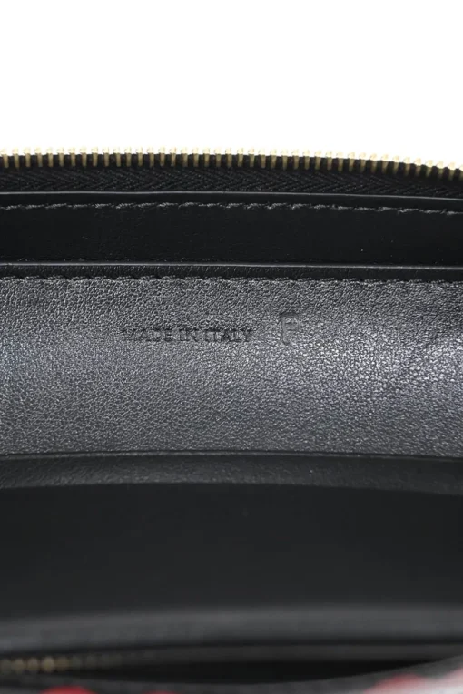 x Anneli Sanaye Henriksson black lip and eye print leather Telepathic Love solo pouch