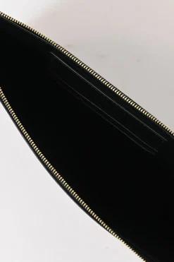x Anneli Sanaye Henriksson black lip and eye print leather Telepathic Love solo pouch