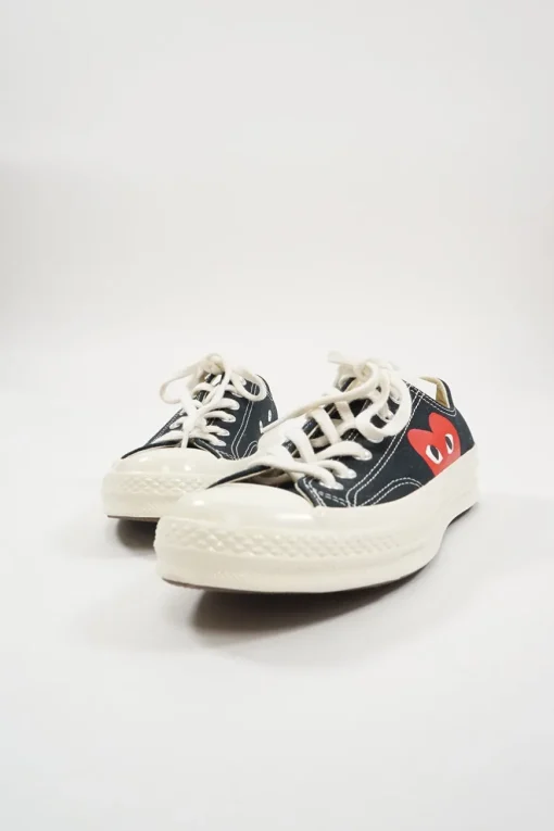 X Converse black canvas and rubber Chuck Taylor low top All Star 70 sneakers