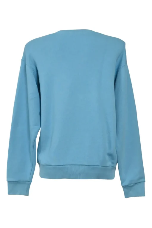 x Disney blue screen-printed cotton French terry crewneck hoodie featuring Mickey Mouse logo motif