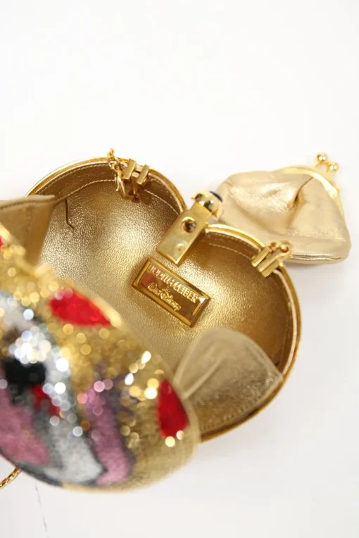 x Disney multi-colour crystal adorned Queen Of Hearts evening clutch with gold-finish hardware