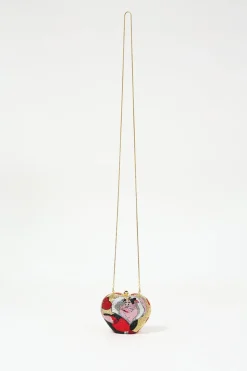 x Disney multi-colour crystal adorned Queen Of Hearts evening clutch with gold-finish hardware