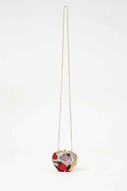 x Disney multi-colour crystal adorned Queen Of Hearts evening clutch with gold-finish hardware