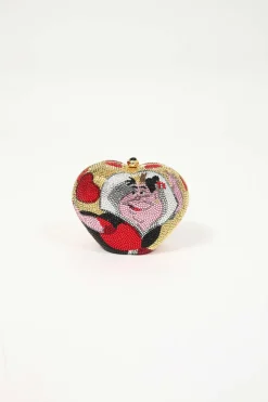 x Disney multi-colour crystal adorned Queen Of Hearts evening clutch with gold-finish hardware