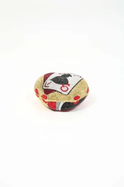x Disney multi-colour crystal adorned Queen Of Hearts evening clutch with gold-finish hardware