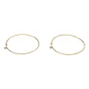 x Elsa Peretti 18-karat yellow gold and .10 CTTW round cut diamond hoop earrings