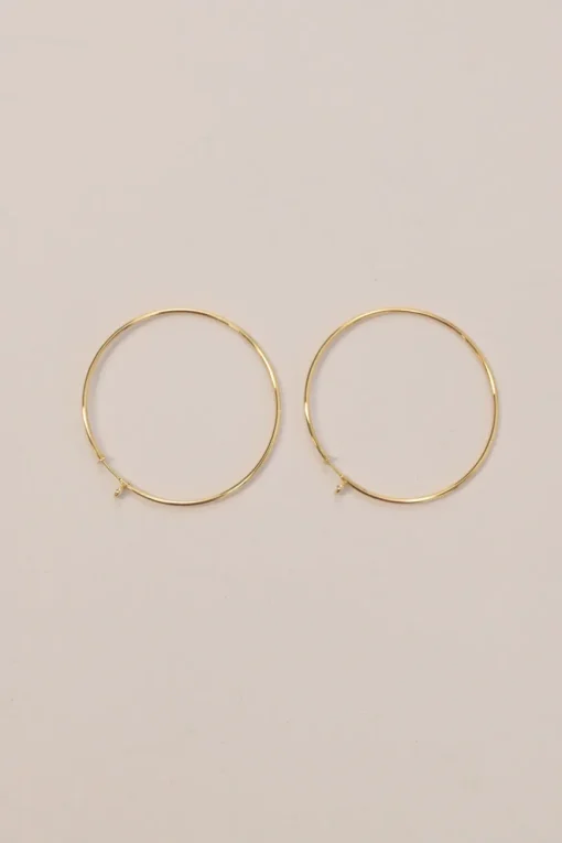 x Elsa Peretti 18-karat yellow gold and .10 CTTW round cut diamond hoop earrings