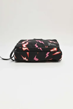 x Frankenstein black and pink re-nylon thunder novelty print belt bag