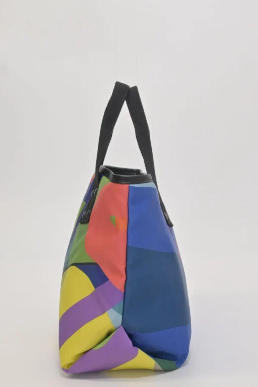 x Kaws Multi-coloured abstract print nylon canvas shopper tote