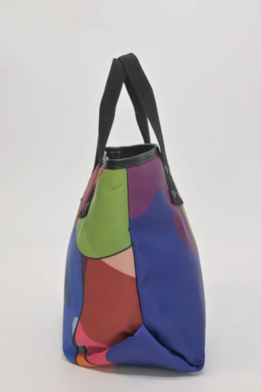 x Kaws Multi-coloured abstract print nylon canvas shopper tote