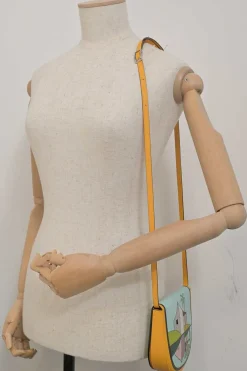 x Ken Price yellow leather La Palme Heel convertible shoulder bag with adjustable strap
