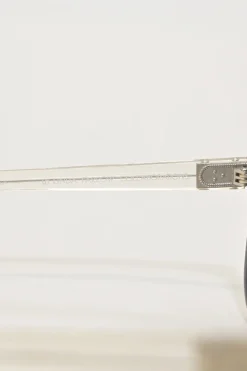x Kris Van Assche Black marbled acetate and tinted polycarbonate wayfarer sunglasses