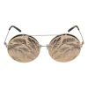 x Matthew Williamson gold and black gradient metal and polycarbonate flip-up round sunglasses