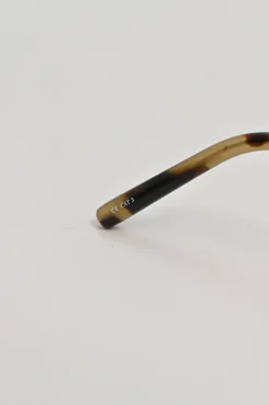 x Matthew Williamson gold and black gradient metal and polycarbonate flip-up round sunglasses