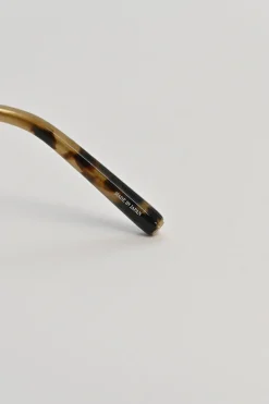 x Matthew Williamson gold and black gradient metal and polycarbonate flip-up round sunglasses