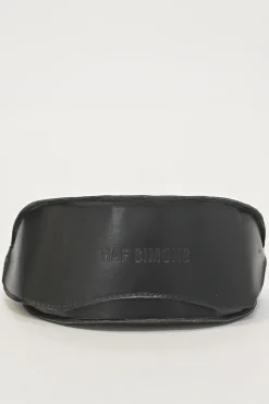 x Raf Simons green horn and tinted polycarbonate flat bridge aviator sunglasses
