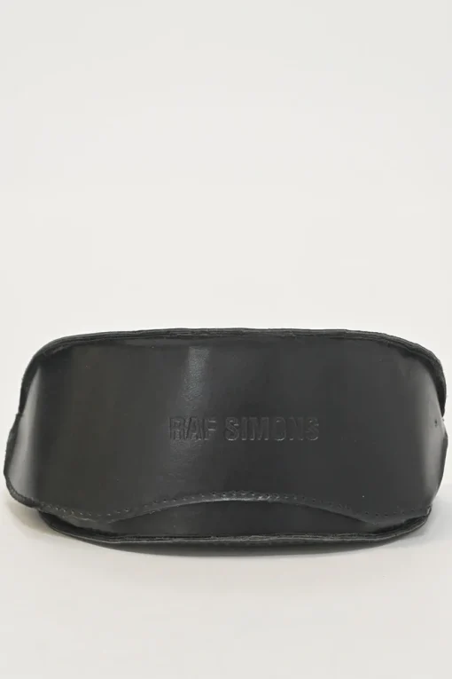 x Raf Simons green horn and tinted polycarbonate flat bridge aviator sunglasses