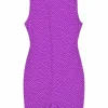 x SKIMS purple polyamide embossed print biking-style second-skin onesie