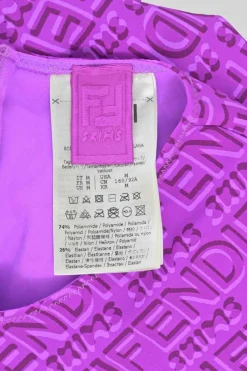 x SKIMS purple polyamide embossed print biking-style second-skin onesie