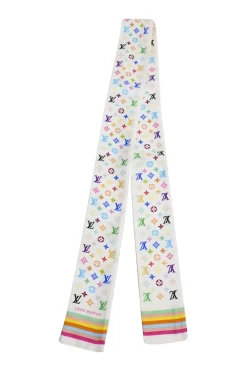 x Takashi Murakami multi-colour monogram silk Game On Bandeau Twilly scarf