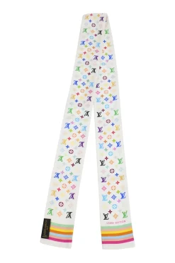 x Takashi Murakami multi-colour monogram silk Game On Bandeau Twilly scarf