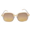 Yellow and blue tinted gradient acetate and polycarbonate oversized square sunglasses