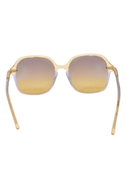 Yellow and blue tinted gradient acetate and polycarbonate oversized square sunglasses
