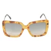 Yellow and brown acetate tortoiseshell and tinted polycarbonate oversized square frame sunglasses