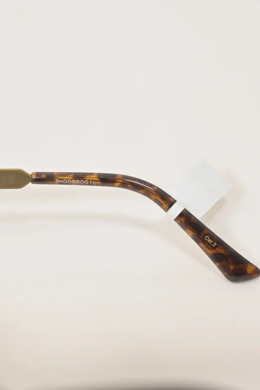 Yellow and brown acetate tortoiseshell and tinted polycarbonate oversized square frame sunglasses